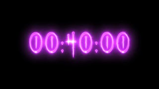 Purple Neon Vampire Timer 40 Minutes (Countdown)
