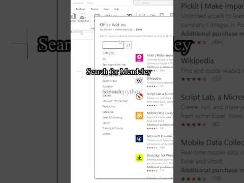 How to add Mendeley into Microsoft Word #shorts #tutorial #research