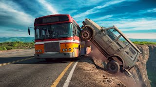 Cliff Road Accidents in BeamNG Drive #01