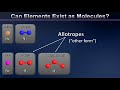 A Brief Introduction to Elements, Molecules and Allotropes.