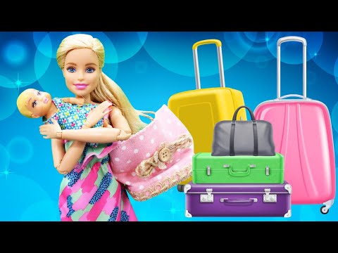 Barbie ile kız videoları. Çanta hazırlama oyunları