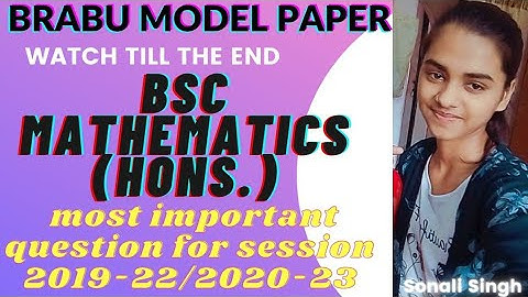 Bsc Math Hons. Model Paper Solution