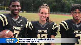Deptford HS football kicker honored by NFL