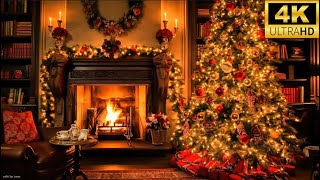 Beautiful Christmas Ambience ??Relaxing Christmas Music Fireplace ? Christmas Fireplace Backgroud