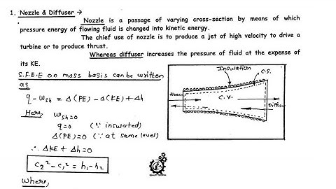 Lecture 24 | Application of SFEE | Nozzle and Diffuser