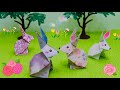 Origami Easter Bunny Step by Step Tutorial | Easter Crafts Ideas For Kids | 復活節小白兔摺紙