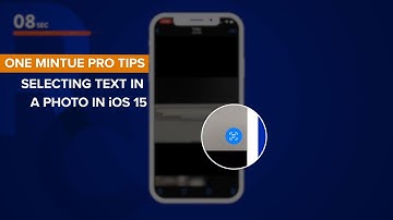 One Minute Pro Tip | Selecting Text from a Photo in iOS 15