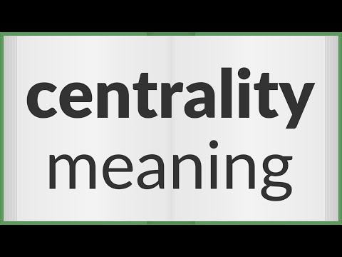 Video: Centrality англисче сөзбү?