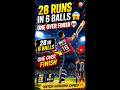 28 RUNS IN 6 BALLS 😱 | ONE OVER FINISH 💀 | IPL SHORT | @Sar-Thug gaming