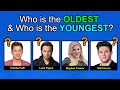 Guess The Singer | Guess Which Singer is the OLDEST & Which Singer is YOUNGEST | Fun Quiz Questions