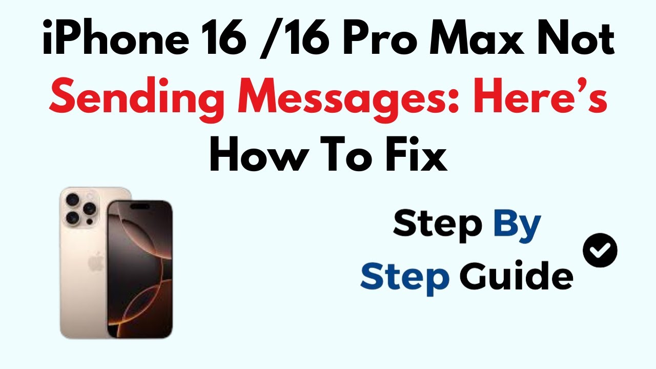 iPhone 16 /16 Pro Max Not Sending Messages: Here’s How To Fix - YouTube