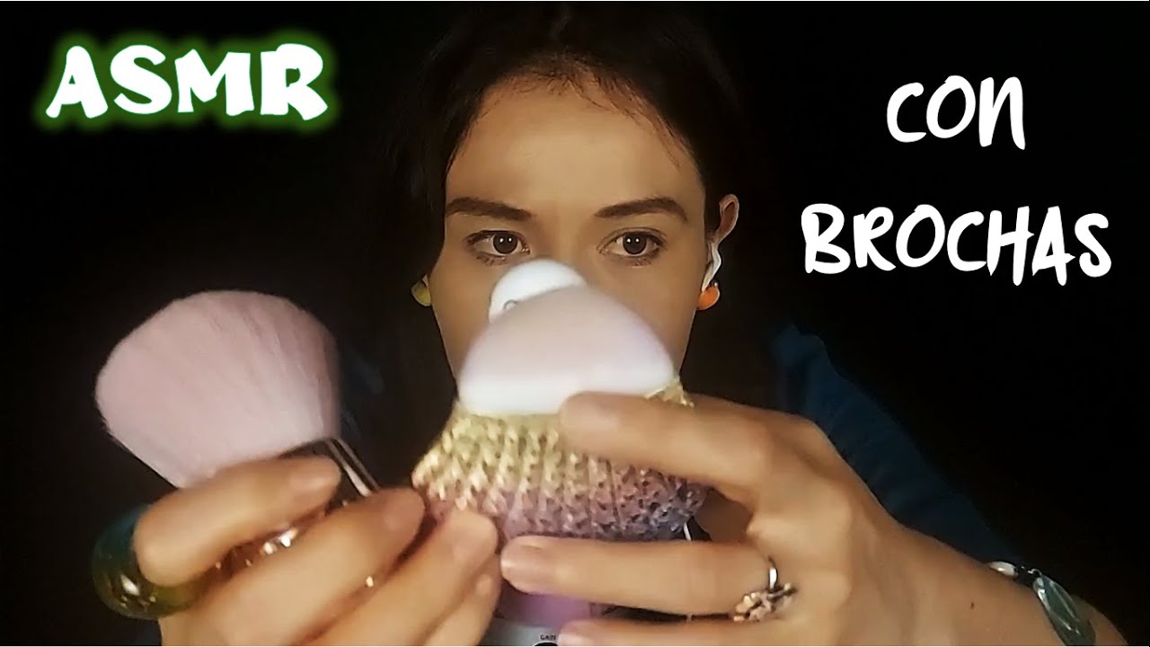 BRUSHING | Sonidos ASMR con BROCHAS | ASMR relajante😴💤💯 - YouTube