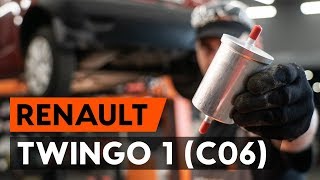 Hoe Benzinefilter van de motor vervangen RENAULT TWINGO I (C06_) - videogids