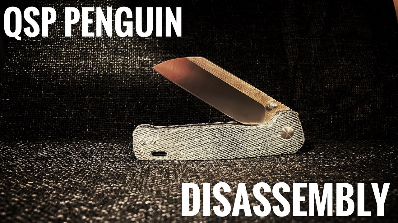 QSP Penguin Pocket Knife  Disassebly and 1st Use of EDC Goodskrew Titanium Bit Driver