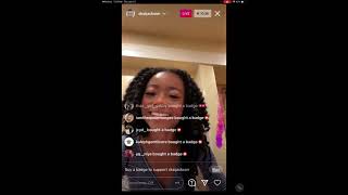Skai Jackson IG Live