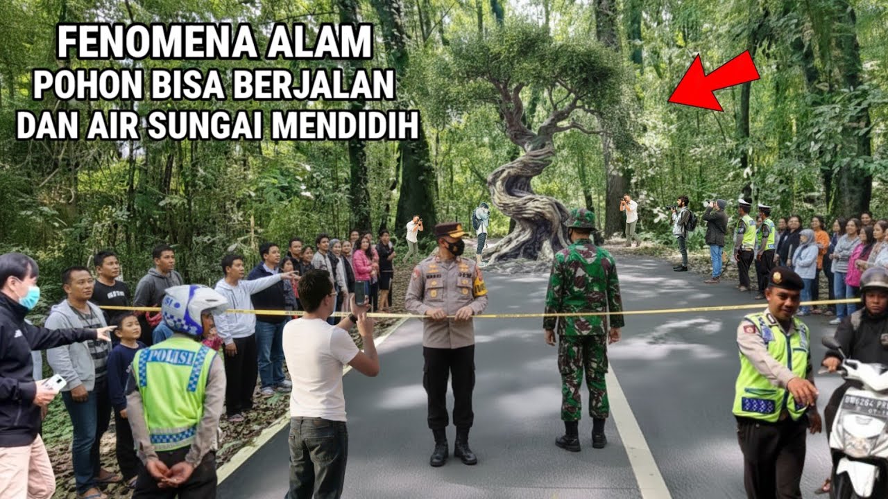 Viral ! Fenomena Alam Pohon Ajaib Bisa Berjalan dan Air Sungai Mendidih Dilereng Gunung Welirang