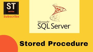 Stored Procedure in SQL (Tamil)