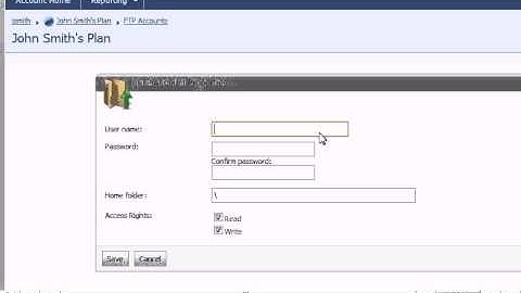 How to create a FTP account in WebsitePanel
