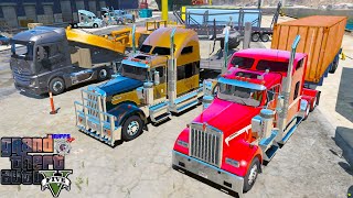 Trucking Convoy Hauling Trailers In GTA 5 Roleplay screenshot 2