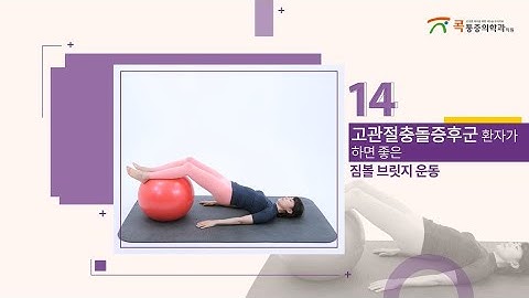 고관절충돌증후군 환자가 실시하면 좋은 짐볼을 이용한 브릿지 운동 (골반기저근 강화운동)