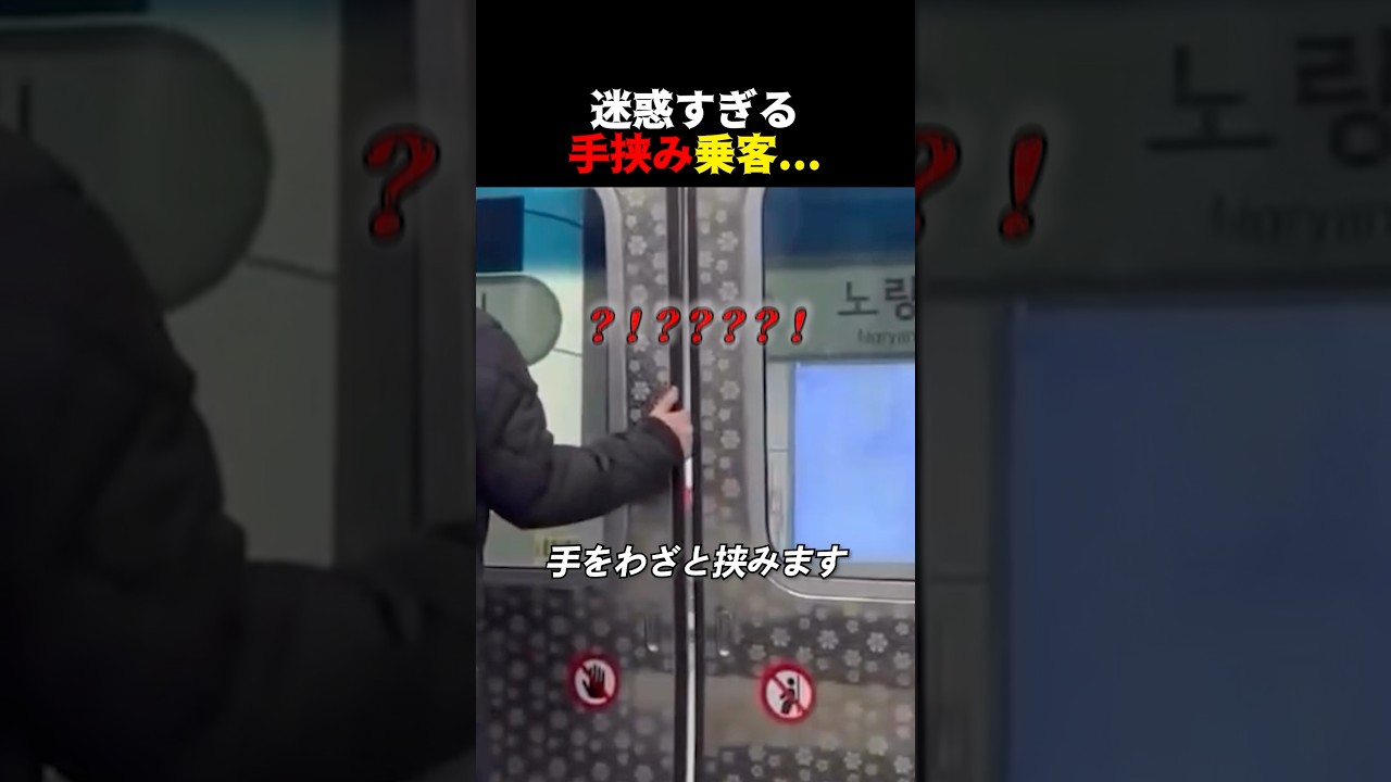 迷惑すぎる手挟み乗客…