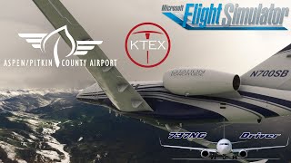 MSFS Default Beauty: High Altitude Ops TELLURIDE to ASPEN | CITATION LONGITUDE | Real Airline Pilot