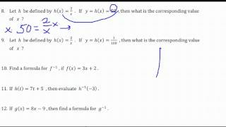 MT125  Inverse functions examples part 1