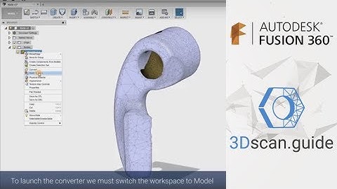 Fusion 360, video 1. Import 3d scan data. 3D scan processing.