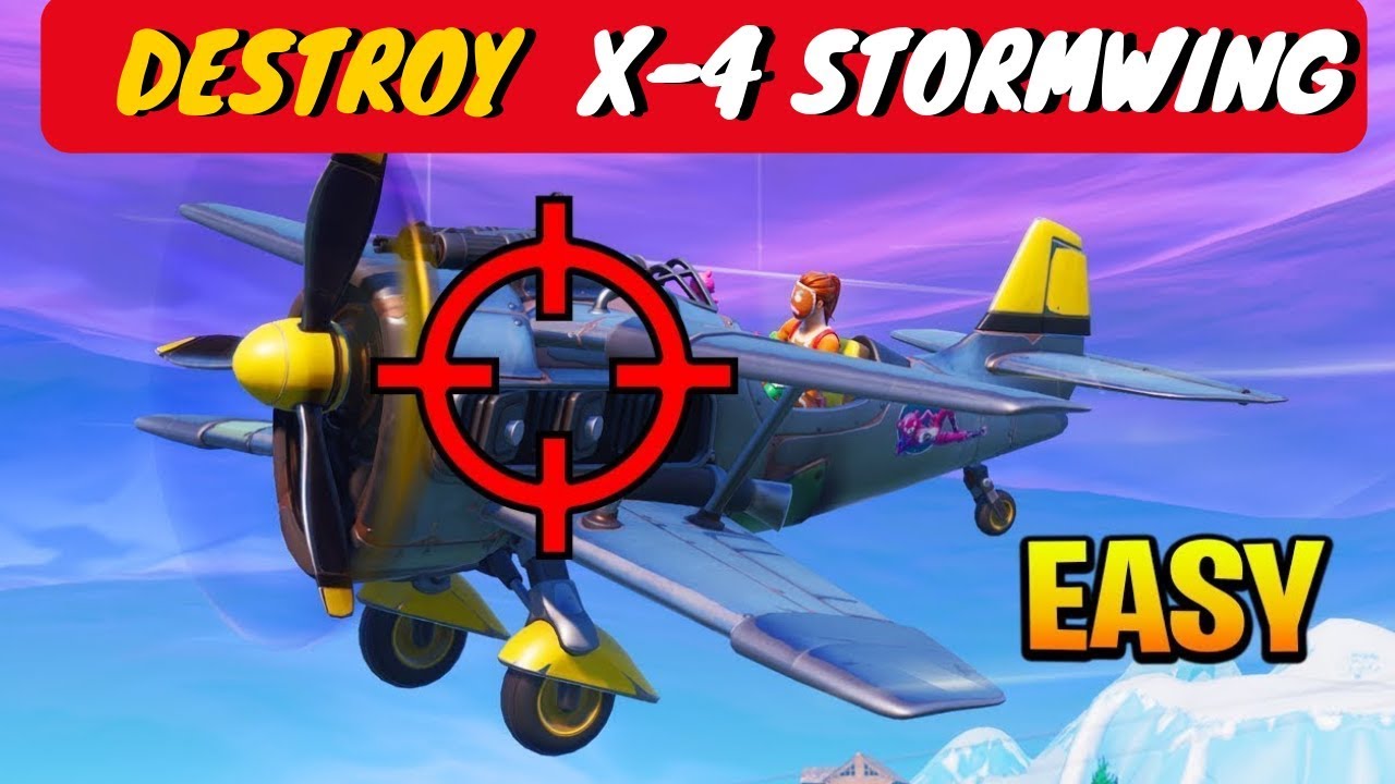 fortnite destroy 4 flying x X Destroy CHALLENGES Flying Stormwings 7 EASY WEEK GUIDE 4