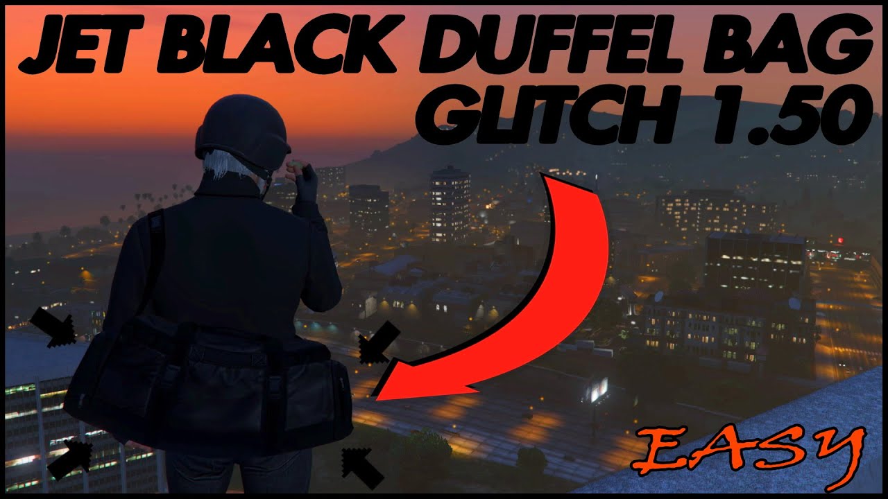 HOW TO GET JET BLACK DUFFLE BAG IN GTA 5 Online GLITCH (1.50) YouTube