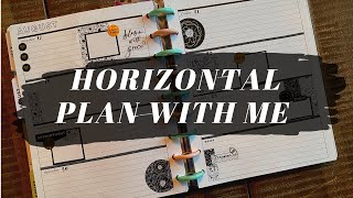 Plan With Me | Horizontal Happy Planner | Black and White Florals