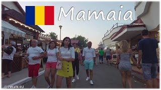 🇷🇴 Mamaia Romania Beach Boulevard Walking Tour 🌆 4K Walk ☀️ 🇷🇴 (At Dusk)