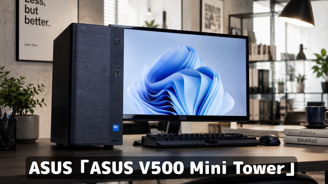 This compact box is actually a mini-tower PC. Modern and stylish
