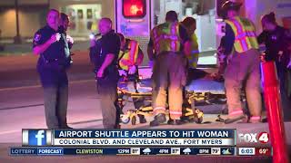 Woman injured when hit by shuttle bus in Fort Myers