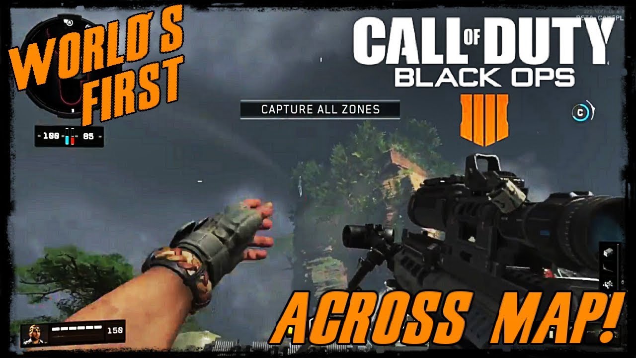 "WORLD'S FIRST" ACROSS MAP *COMBAT AXE* On Call of Duty: Black Ops 4!!