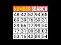【Number Search】👁️ Only Sharp Eyes Can Solve This Puzzle!【Eye Challenge】#brainexercise #quiz #brain
