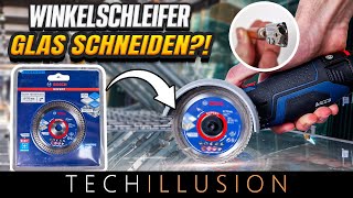 🔥GLAS MIT EINEM WINKELSCHLEIFER Bearbeiten? Geht das?!🧐 - Anleitung Glas / Spiegel schneiden!