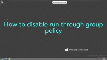 How  to disable run through Group Policy in HIndi