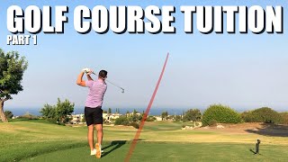 HOW TO PLAY GOLF | ON-COURSE TUITION VLOG | Aphrodite Hills, Cyprus