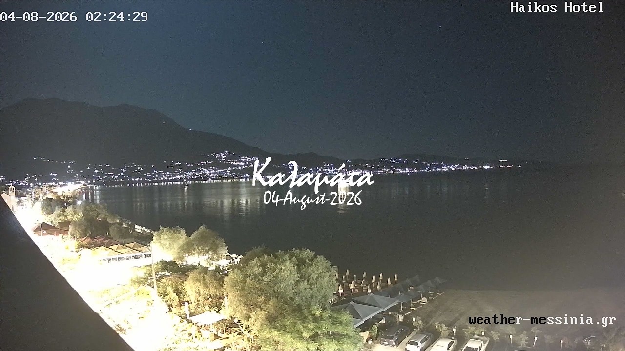 🏖️ 04-August-2026, Κάμερα Παραλία Καλαμάτας Timelapse, Timelapses.gr 🇬🇷