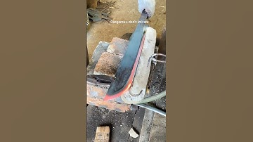 The process of making the sharp knife edge, quenching and hardening #technology #shorts