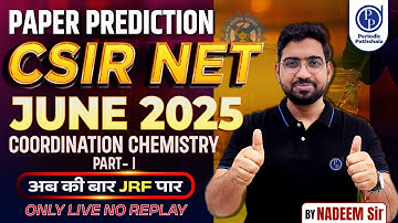 Coordination Chemistry important Concepts &New Questions part- 1|Paper Prediction CSIR NET JYLY 2025