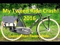 I crash, on the Liverpolitan Tweed Ride. Wirral Way 2016 Part 2