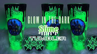 Halloween Slime Rhinestone Tumbler | Halloween Snowglobe Tumbler | Lava Lamp Tumbler Tutorial