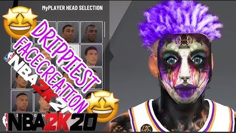 *NEW*  BEST DRIPPY FACE CREATION TUTORIAL IN NBA 2K20! LOOK LIKE A DRIBBLE GOD⭐️NBA 2K20