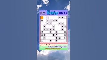 The New York Times Daily #Sudoku 2025-11-04 Easy #puzzle #games #education #braingames