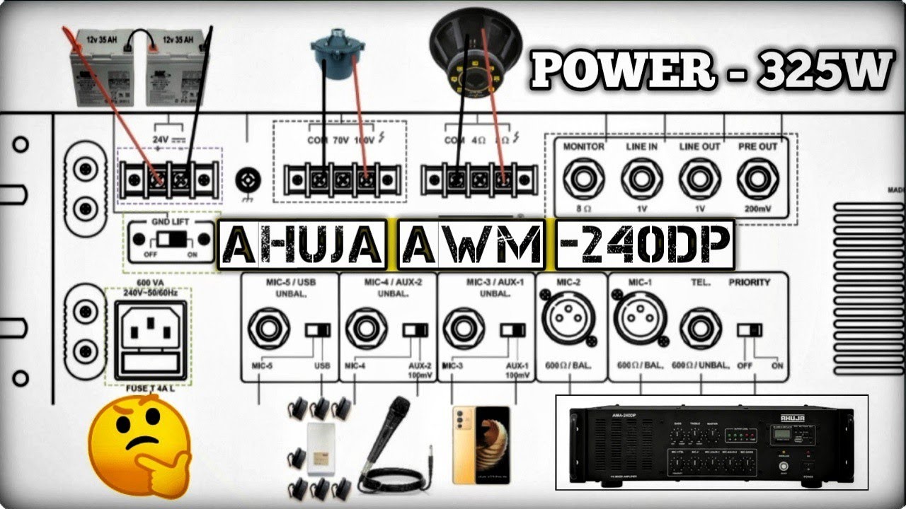 ame.ページ Ahuja Ama 240-dp | Power Amplifier | Review And Connection | 300w