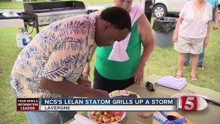 Lelan Statom Competes In Grill Off
