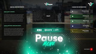 FiveM Custom Pause Menu [ ESX / QBCore / Standalone ]
