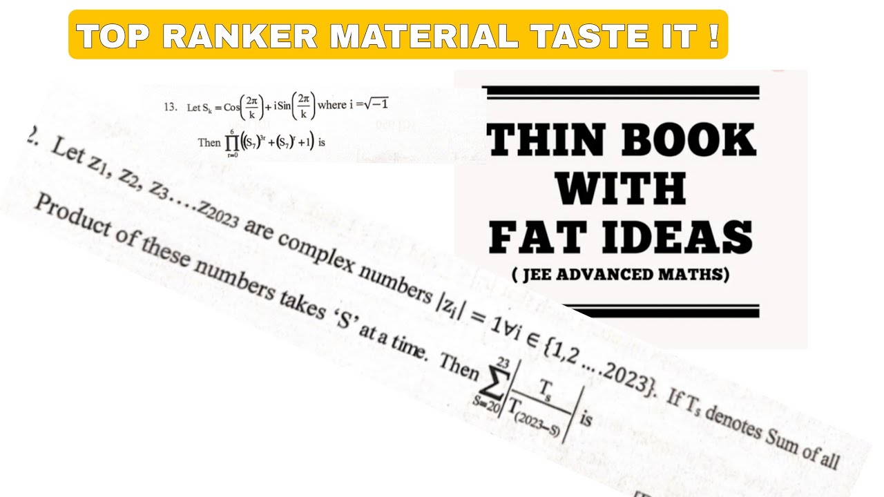HACK JEE 2026 PROBLEMS #COMPLEX NUMBER THIN BOOK SOLUTION - YouTube